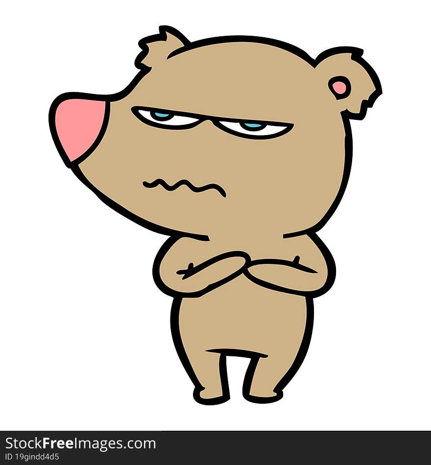 angry bear cartoon. angry bear cartoon