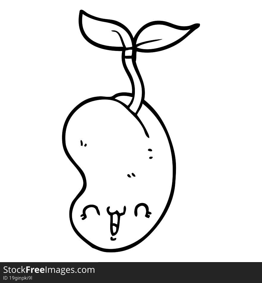 Cute Cartoon Seed Sprouting