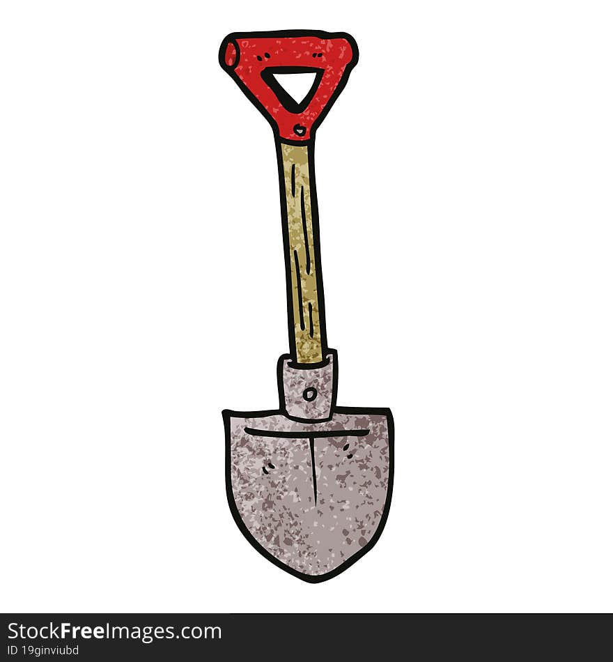 cartoon doodle shovel