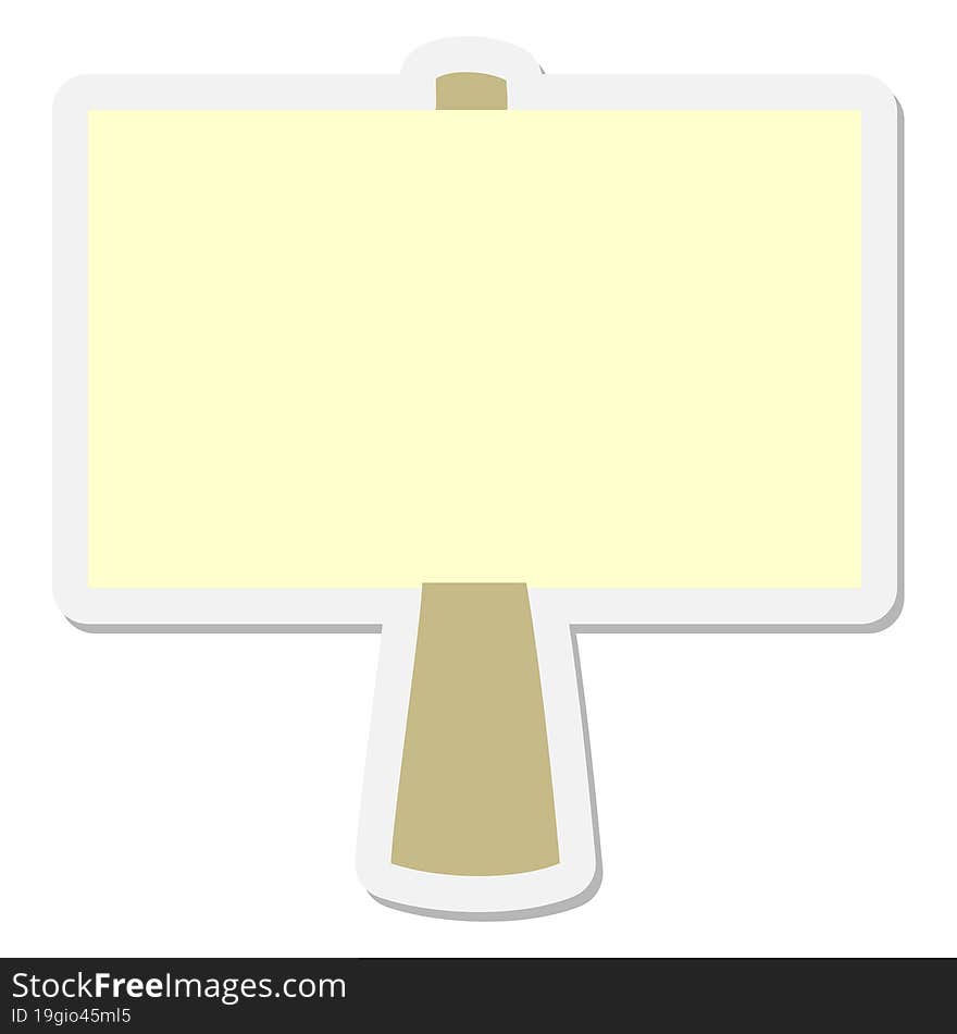 Blank Sign Post Sticker