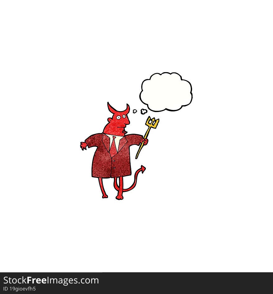 Cartoon Devil In Suit