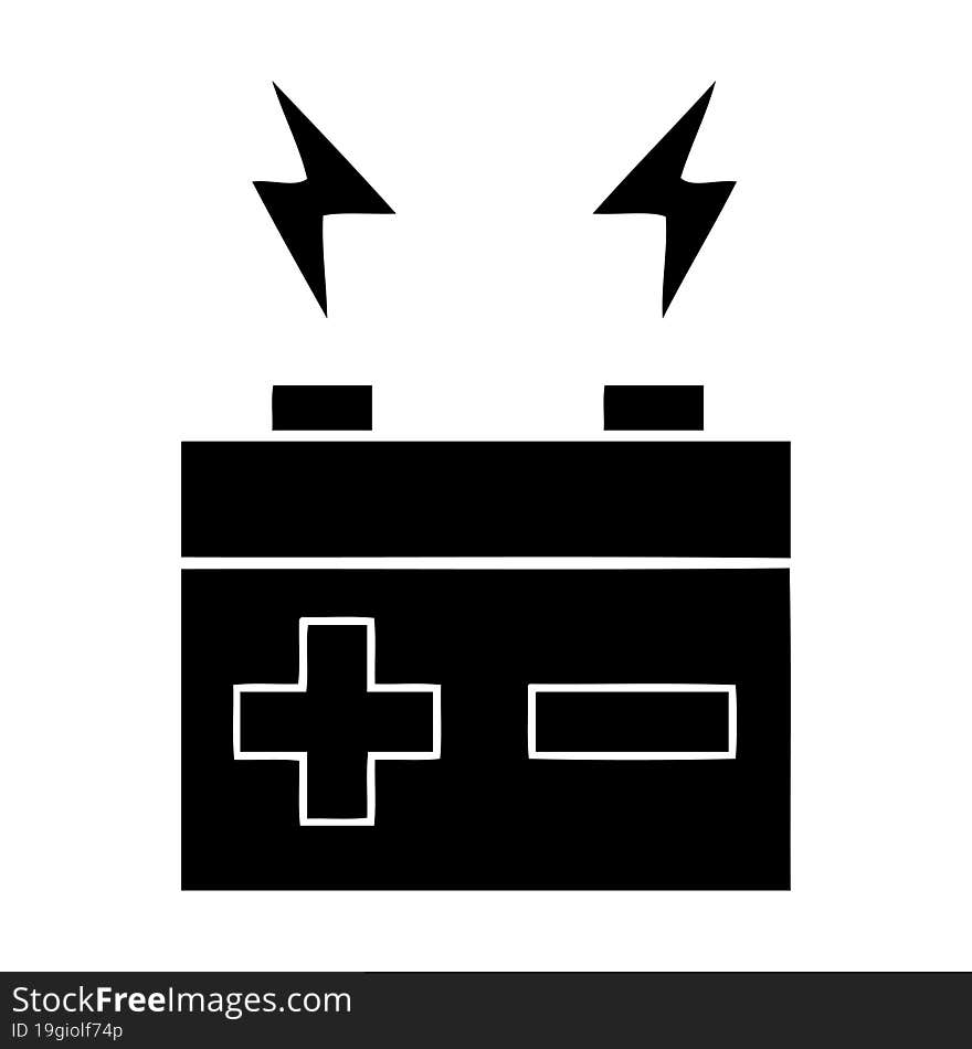 flat symbol electrical battery