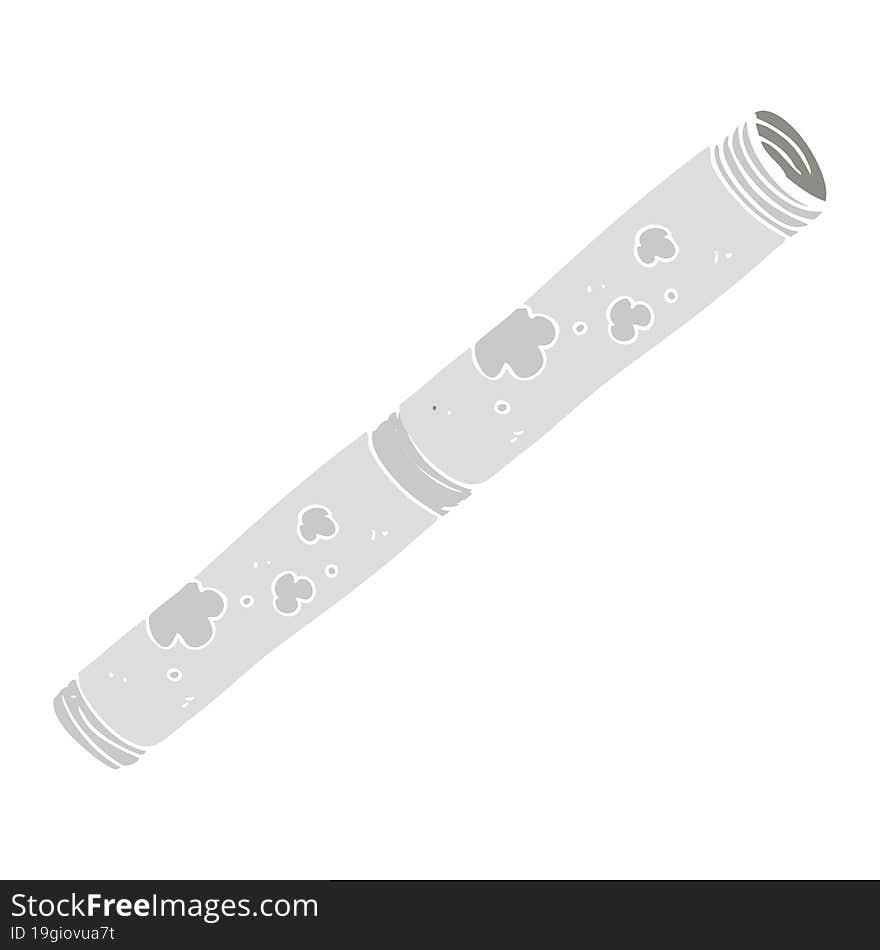 Flat Color Illustration Of A Cartoon Old Pipe