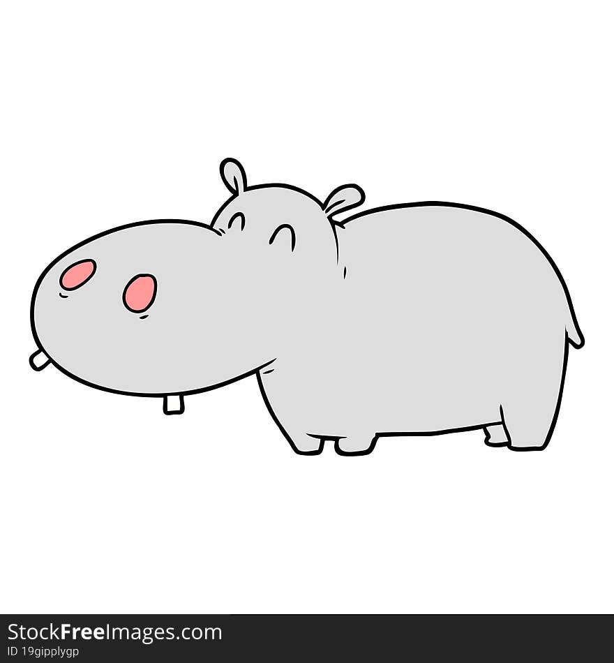 cartoon hippo. cartoon hippo