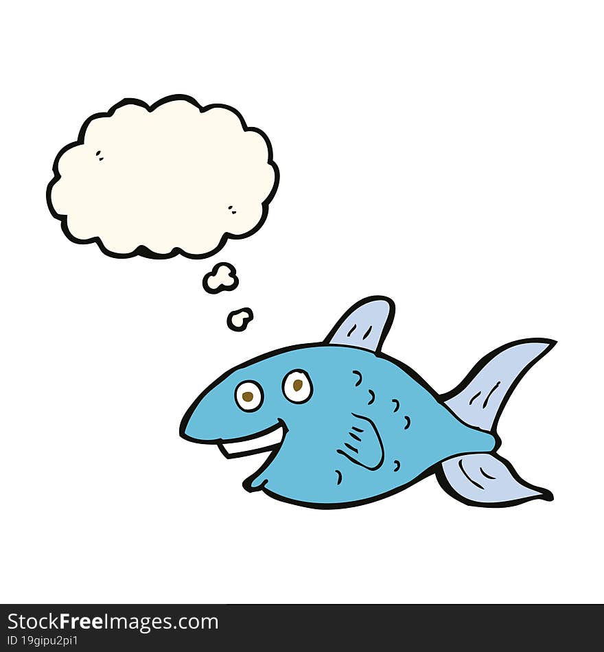 Cartoon Fish With Thought Bubble