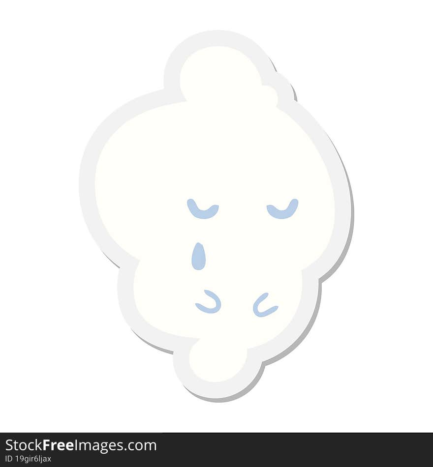 crying ghost sticker