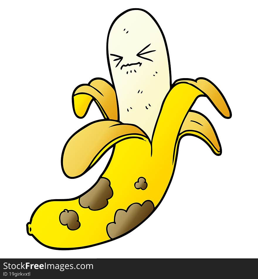 cartoon rotten banana. cartoon rotten banana