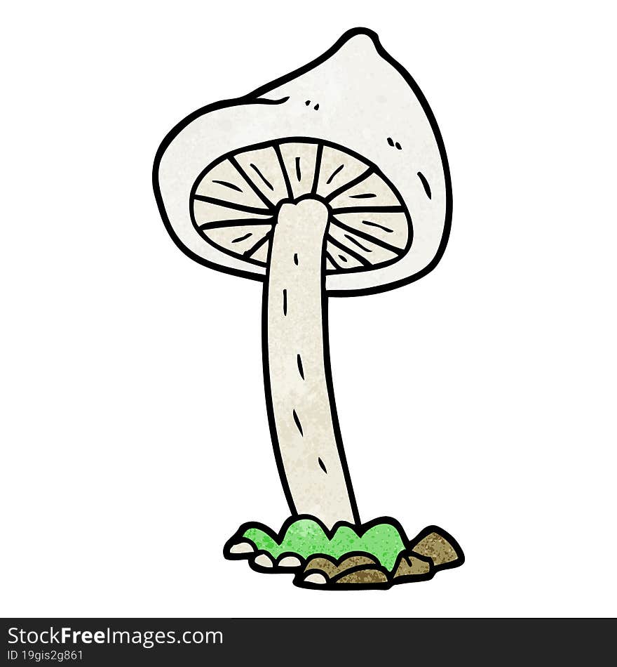 Textured Cartoon Mushroom