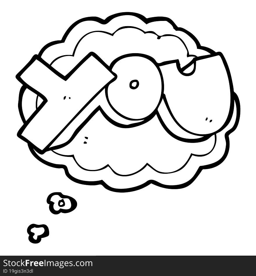 thought bubble cartoon you symbol