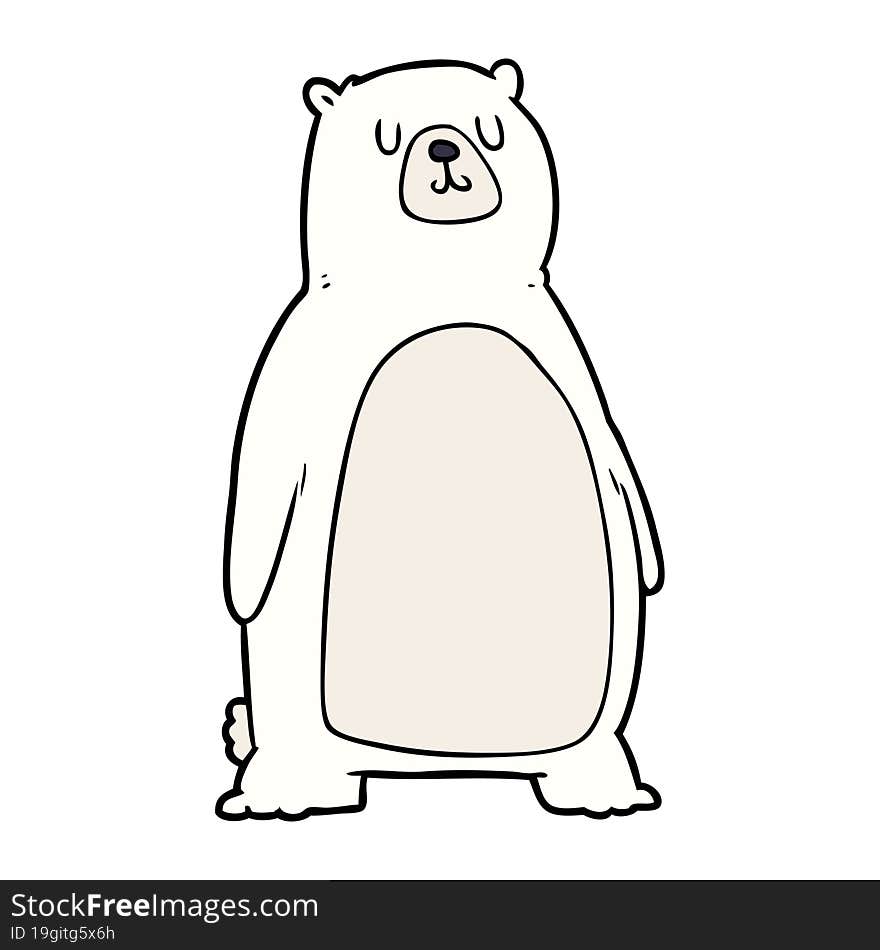 cartoon polar bear. cartoon polar bear