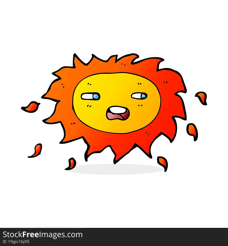 Cartoon Sad Sun