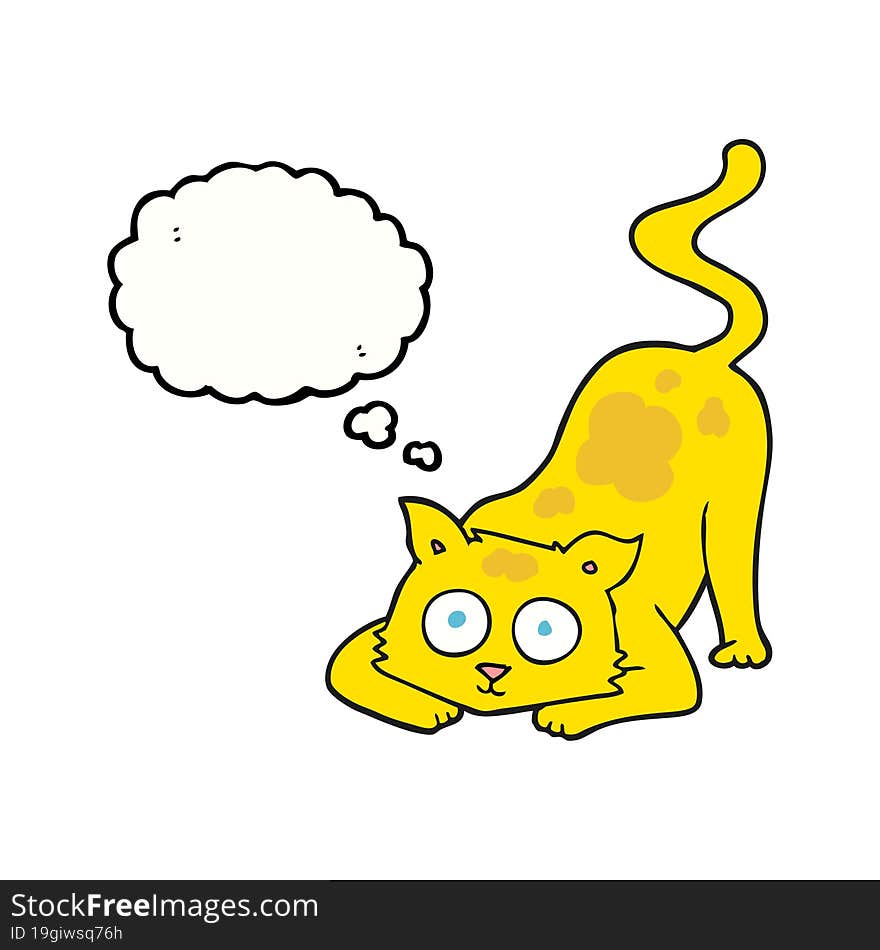 Thought Bubble Cartoon Cat