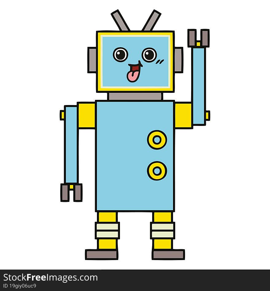 cute cartoon of a robot. cute cartoon of a robot