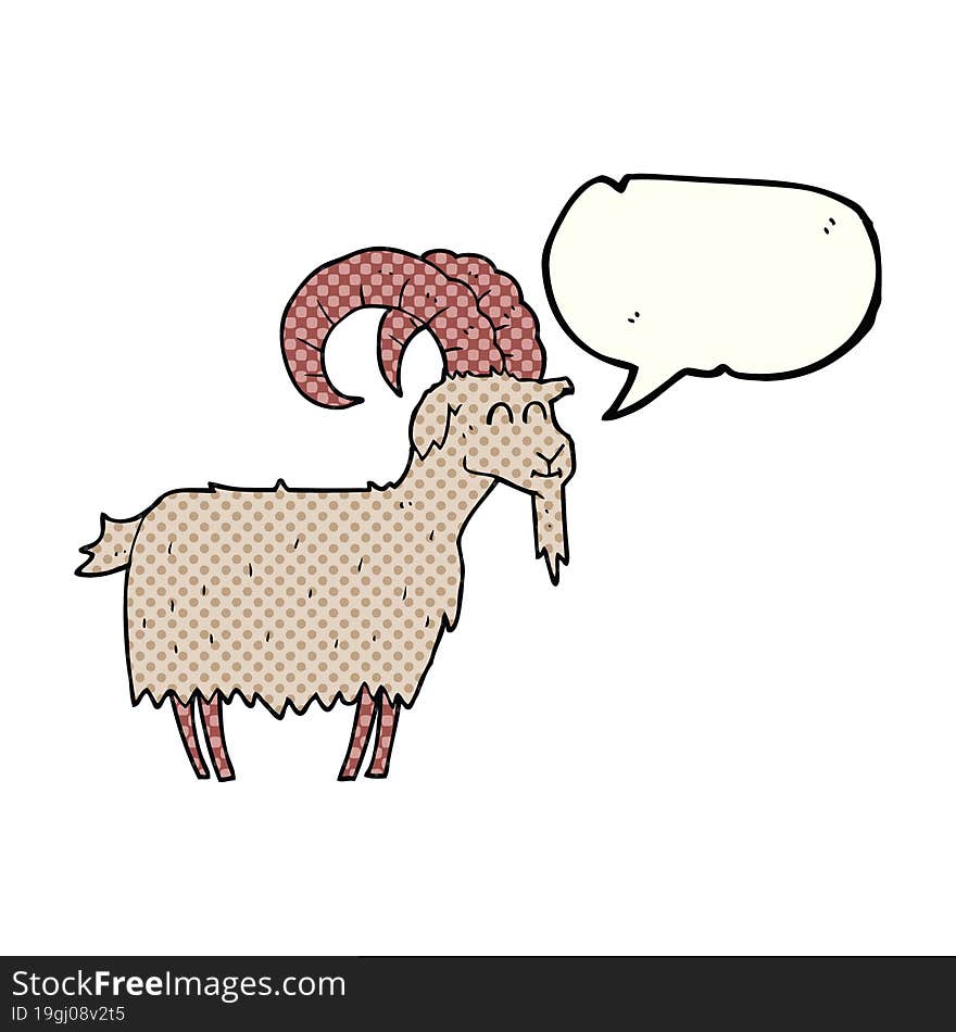 comic book speech bubble cartoon goat