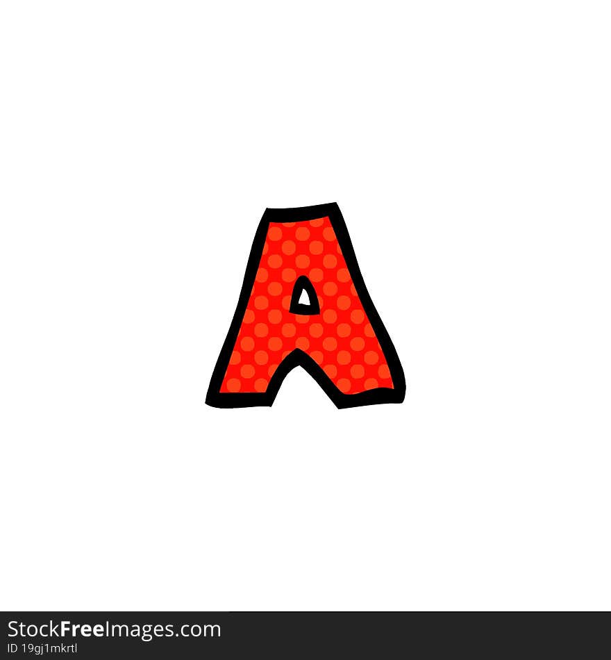 cartoon doodle letter a