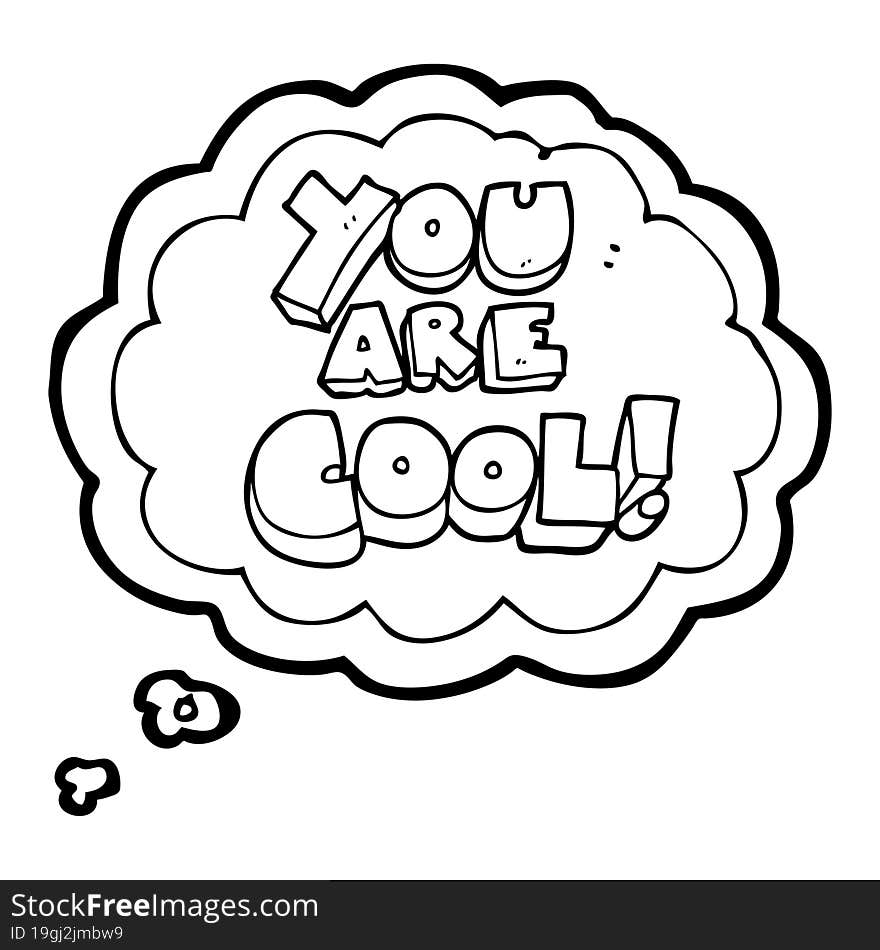 you are thought bubble cartoon cool symbol