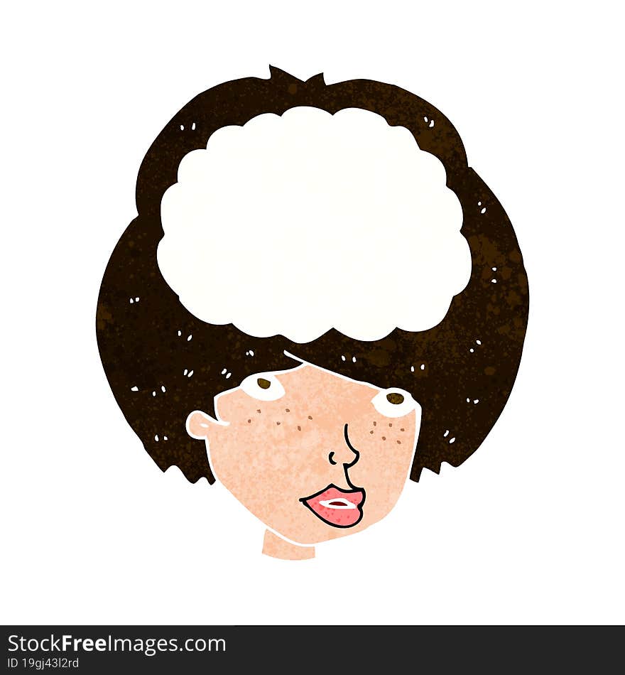 cartoon empty headed woman