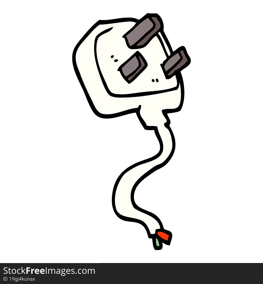 Cartoon Doodle British Plug