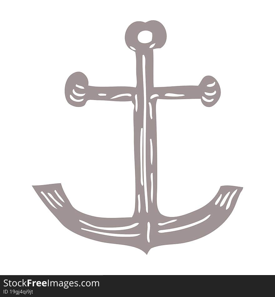 cartoon doodle ships anchor