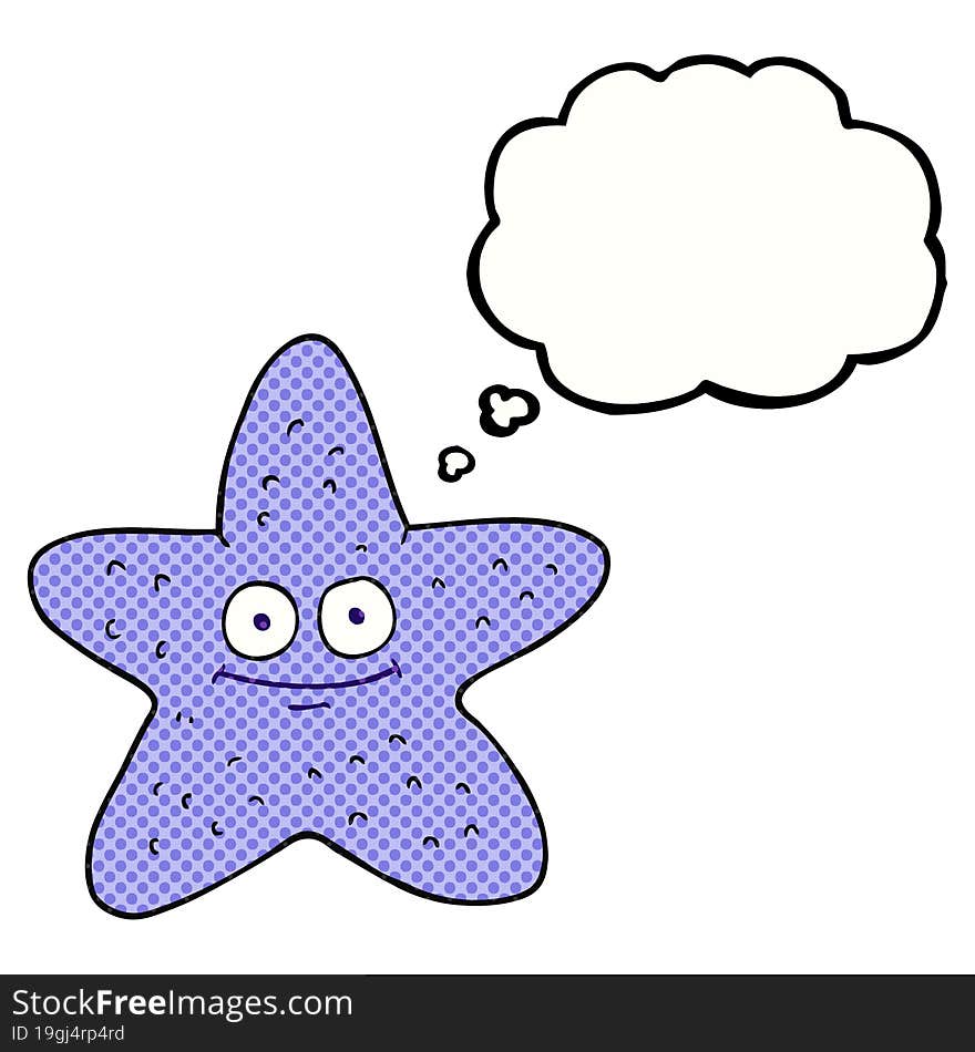 thought bubble cartoon starfish