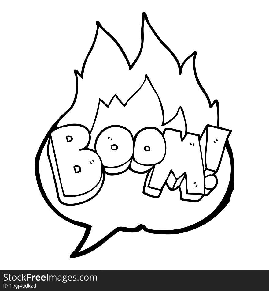 speech bubble cartoon boom