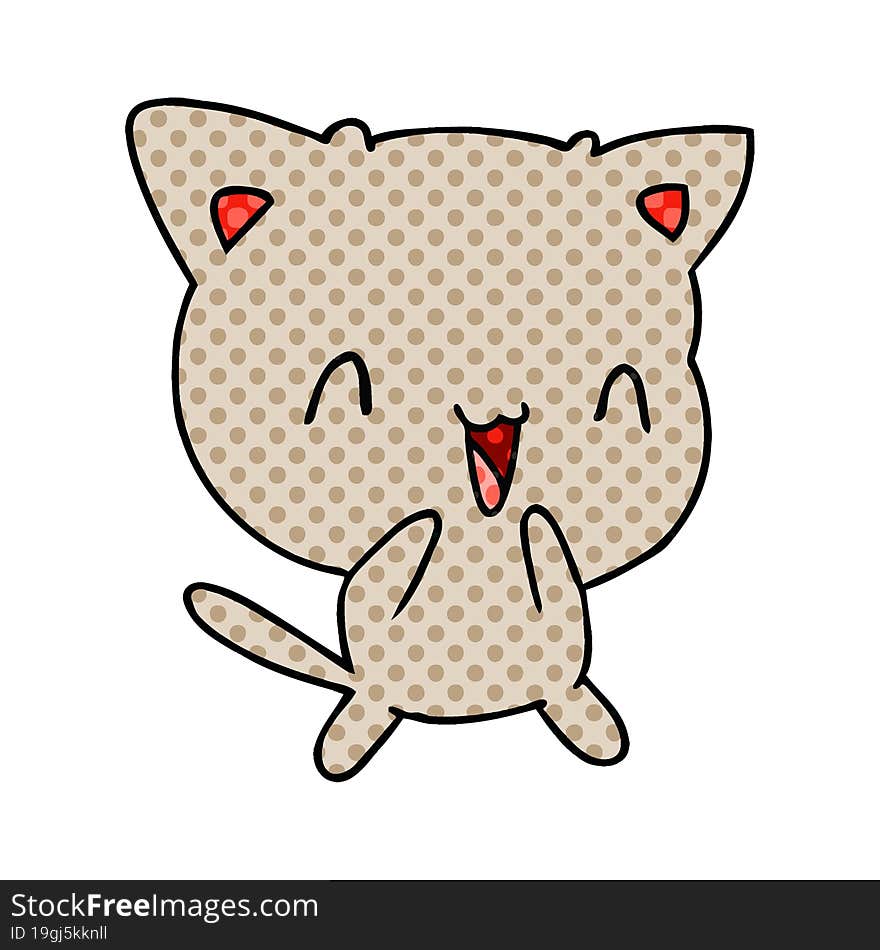 Cartoon Of Cute Kawaii Cat