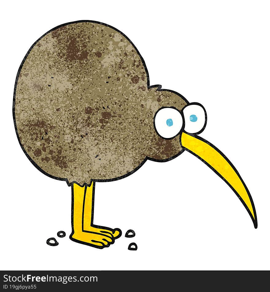 Textured Cartoon Kiwi