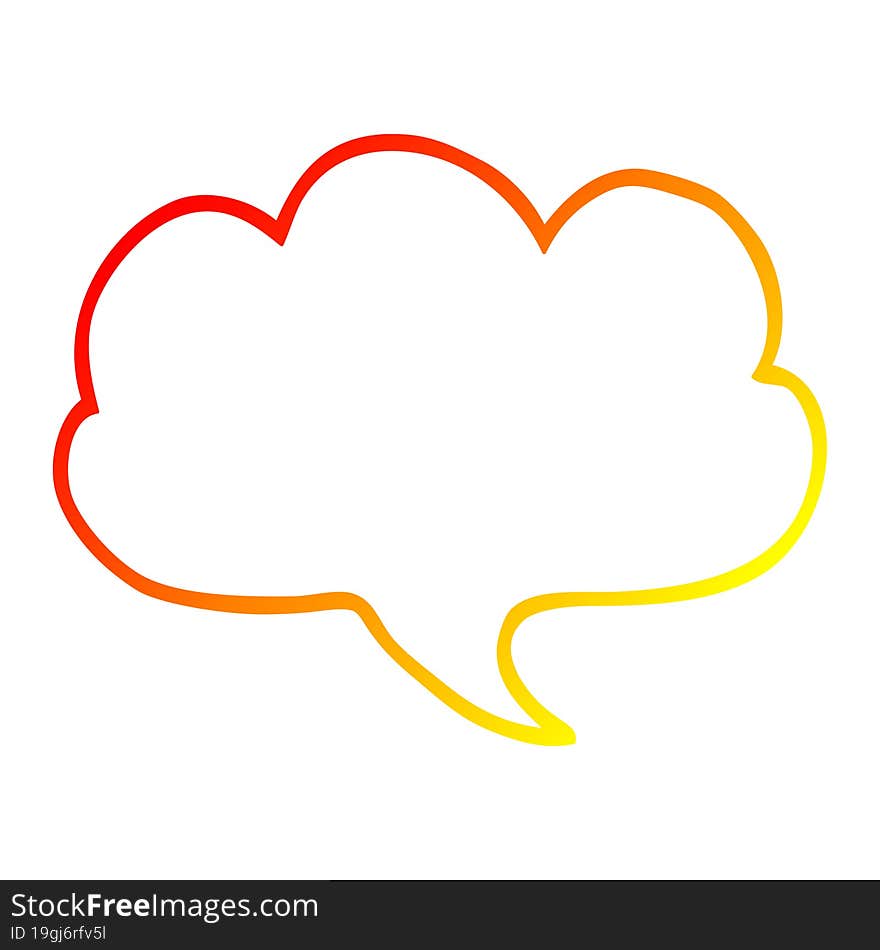 warm gradient line drawing cartoon expression bubble