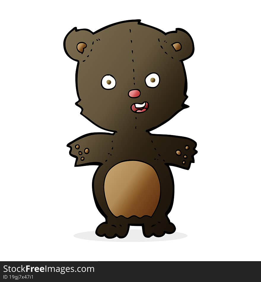 Cute Black Bear Cartoon