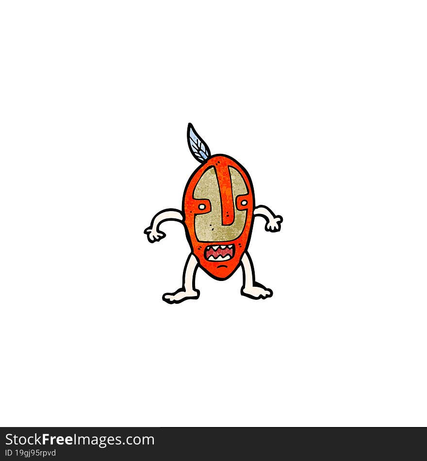 cartoon man wearing big mask