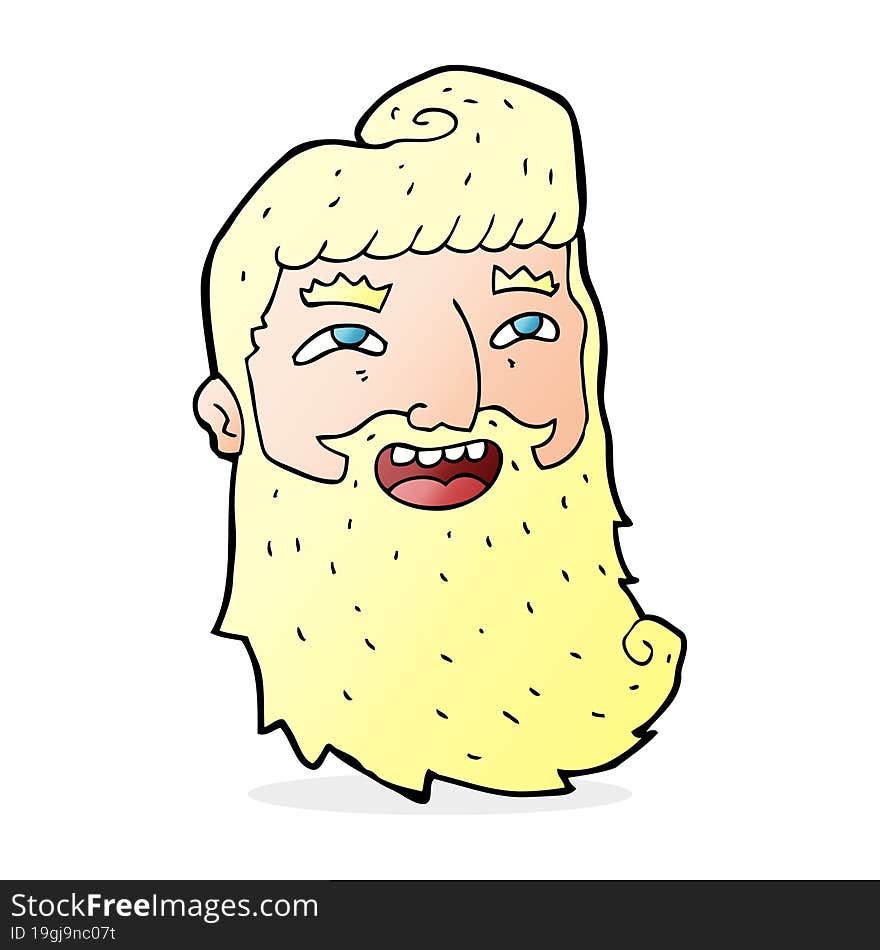 cartoon man with beard laughing