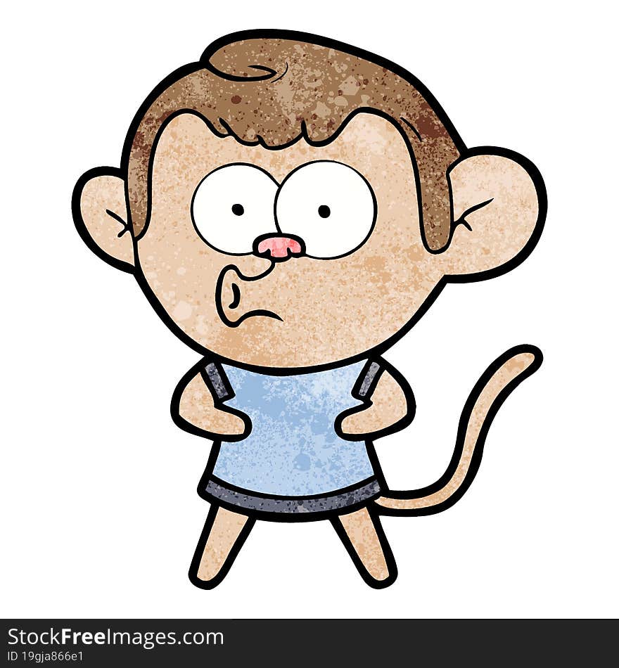 cartoon surprised monkey. cartoon surprised monkey