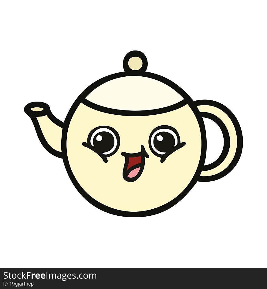 cute cartoon tea pot