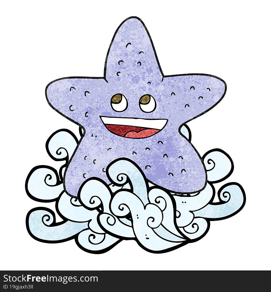 Textured Cartoon Starfish