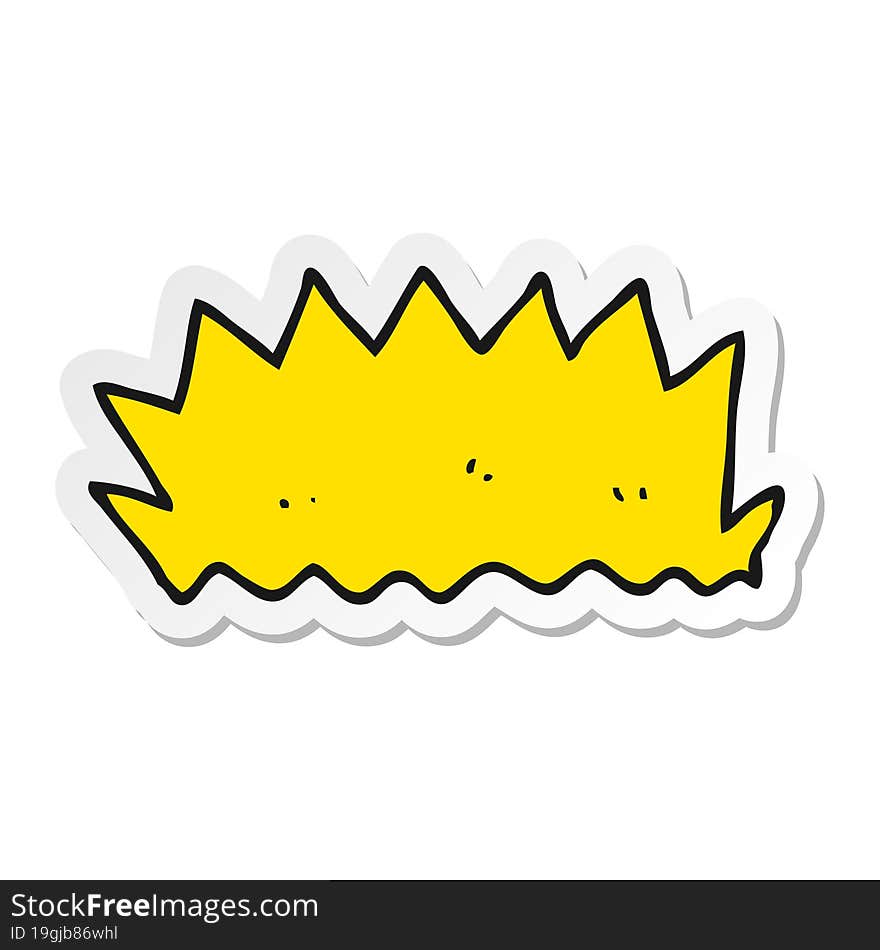 sticker of a cartoon explosion