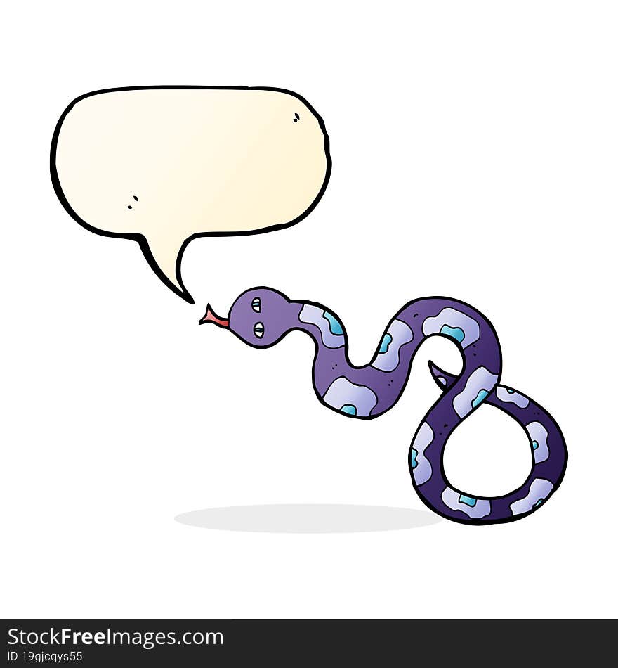 cartoon snake with speech bubble