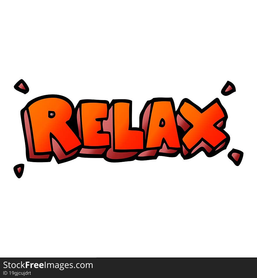 cartoon doodle relax symbol