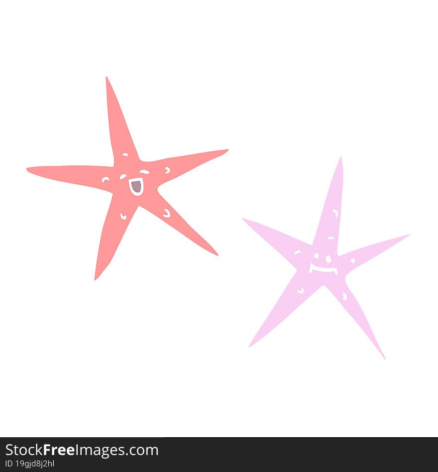 cartoon doodle star fish