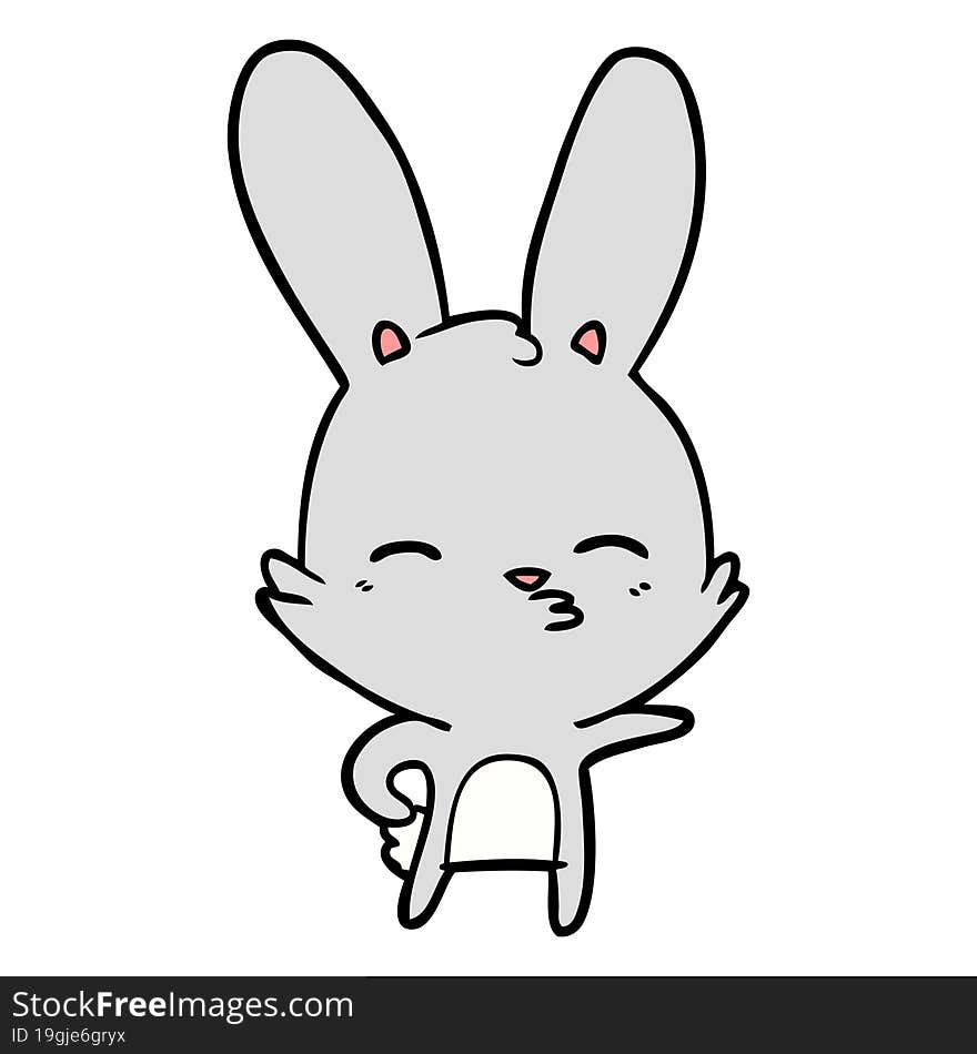 curious bunny cartoon. curious bunny cartoon