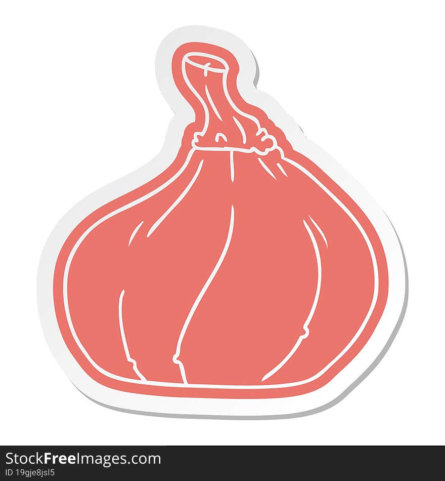 Cartoon Sticker Of A Squash