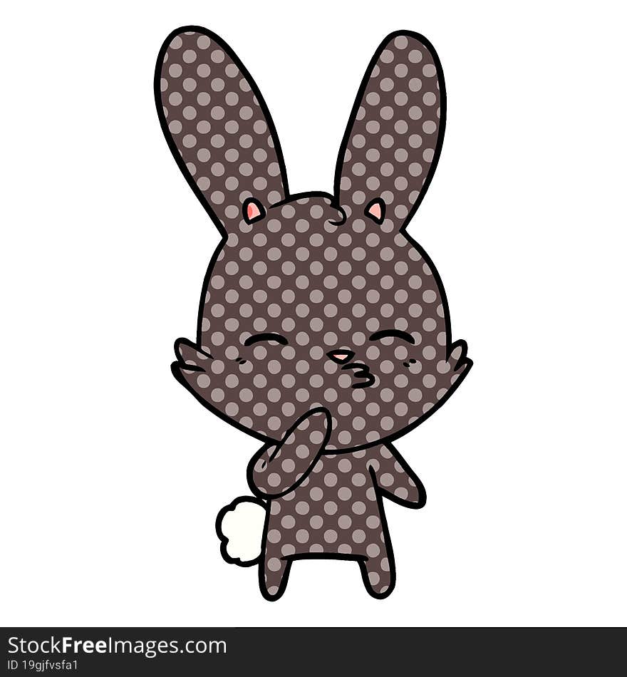 curious bunny cartoon. curious bunny cartoon