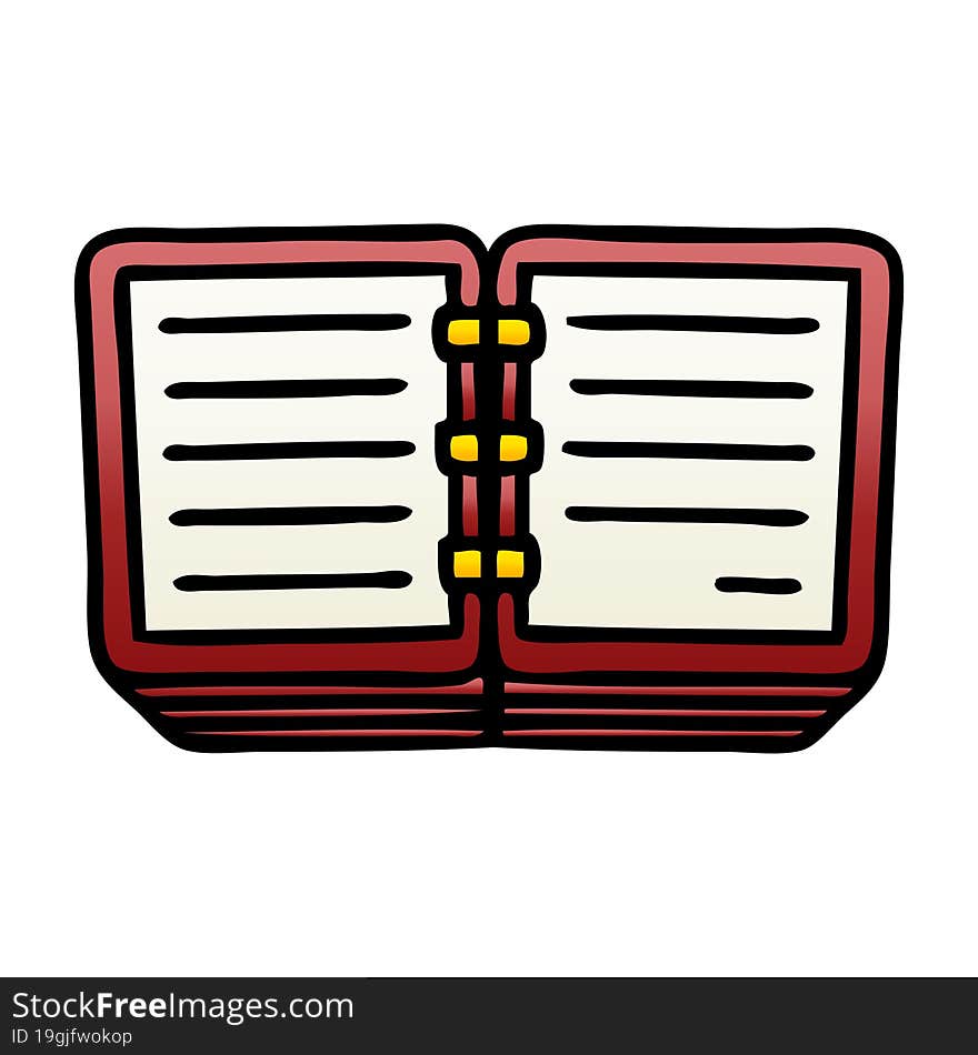 Gradient Shaded Cartoon Note Book