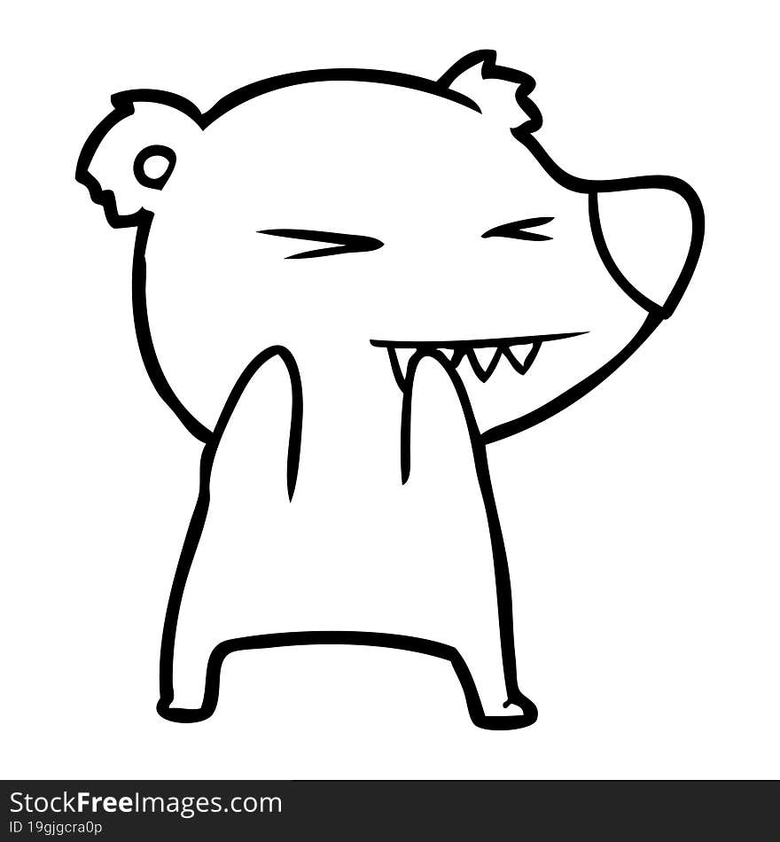 angry bear cartoon. angry bear cartoon