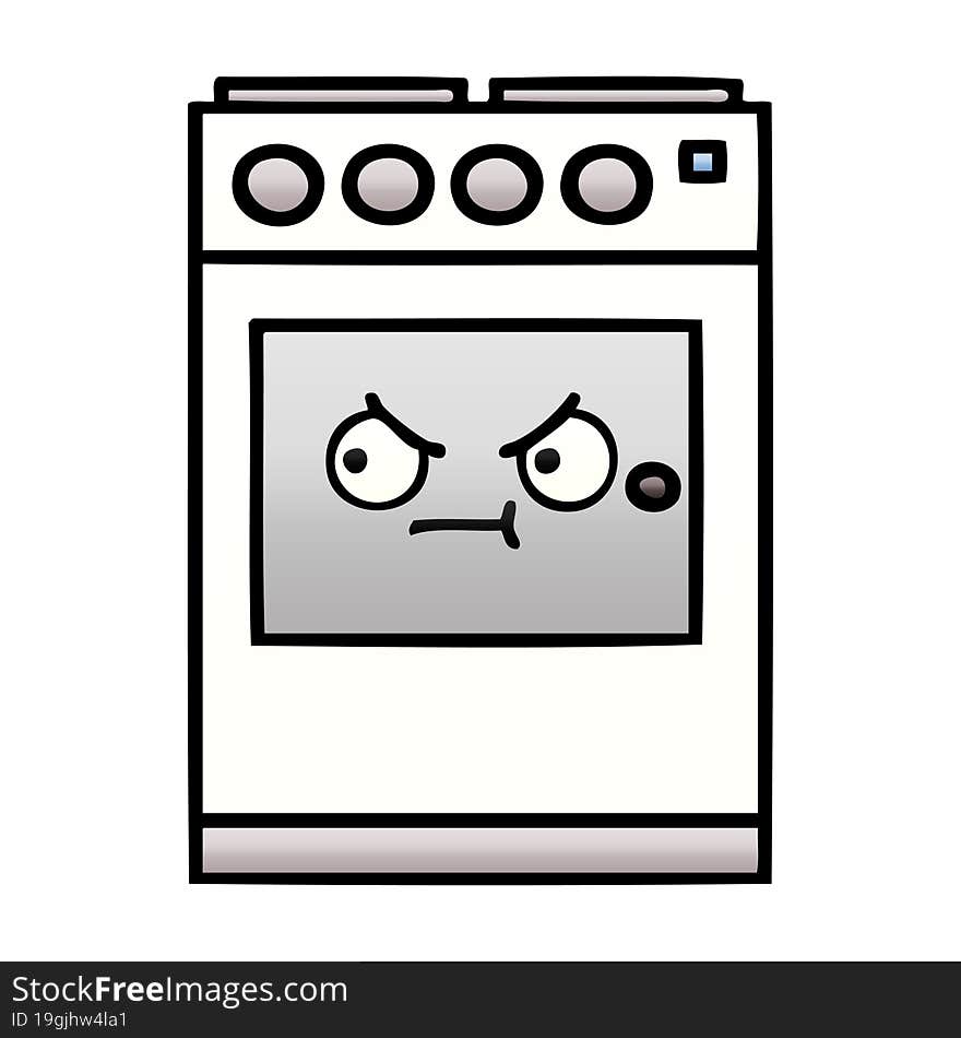 Gradient Shaded Cartoon Kitchen Oven