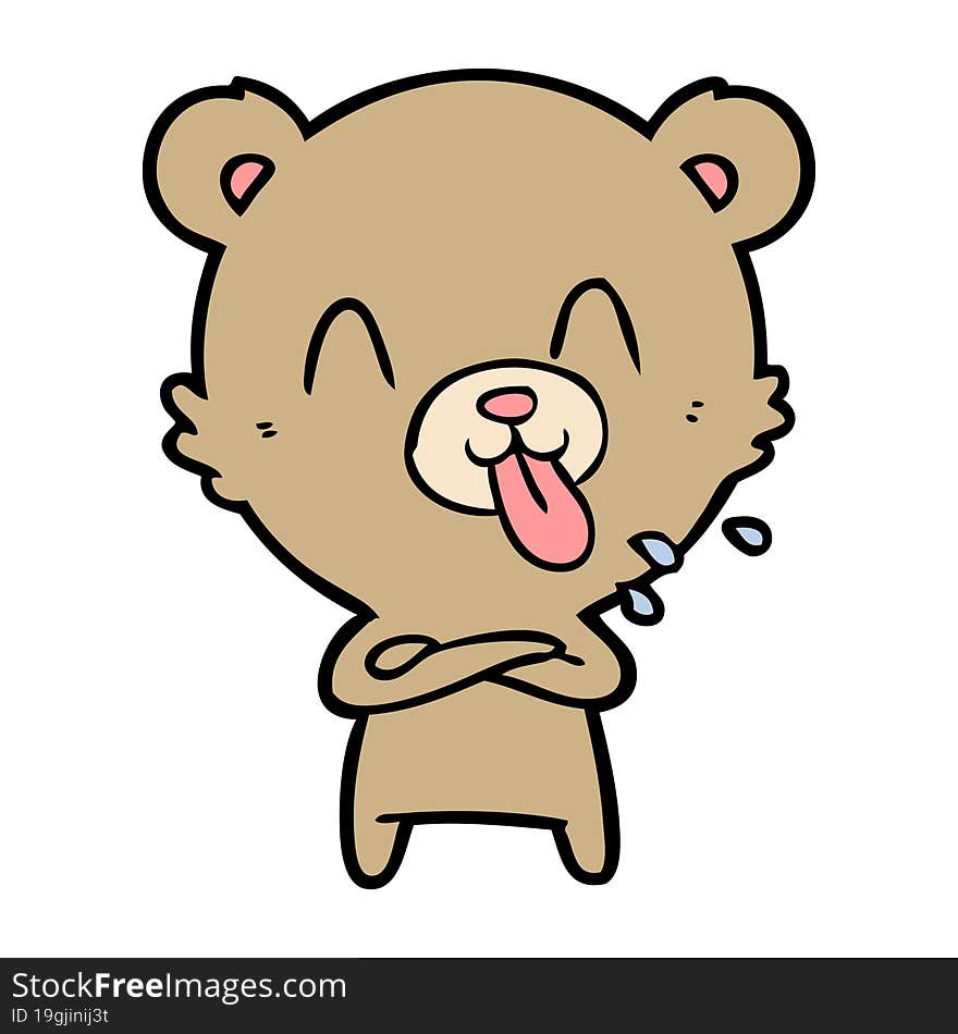 rude cartoon bear. rude cartoon bear