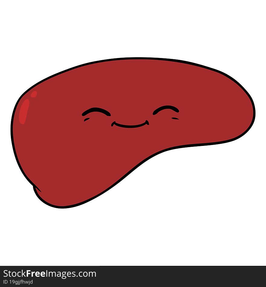 cartoon liver. cartoon liver