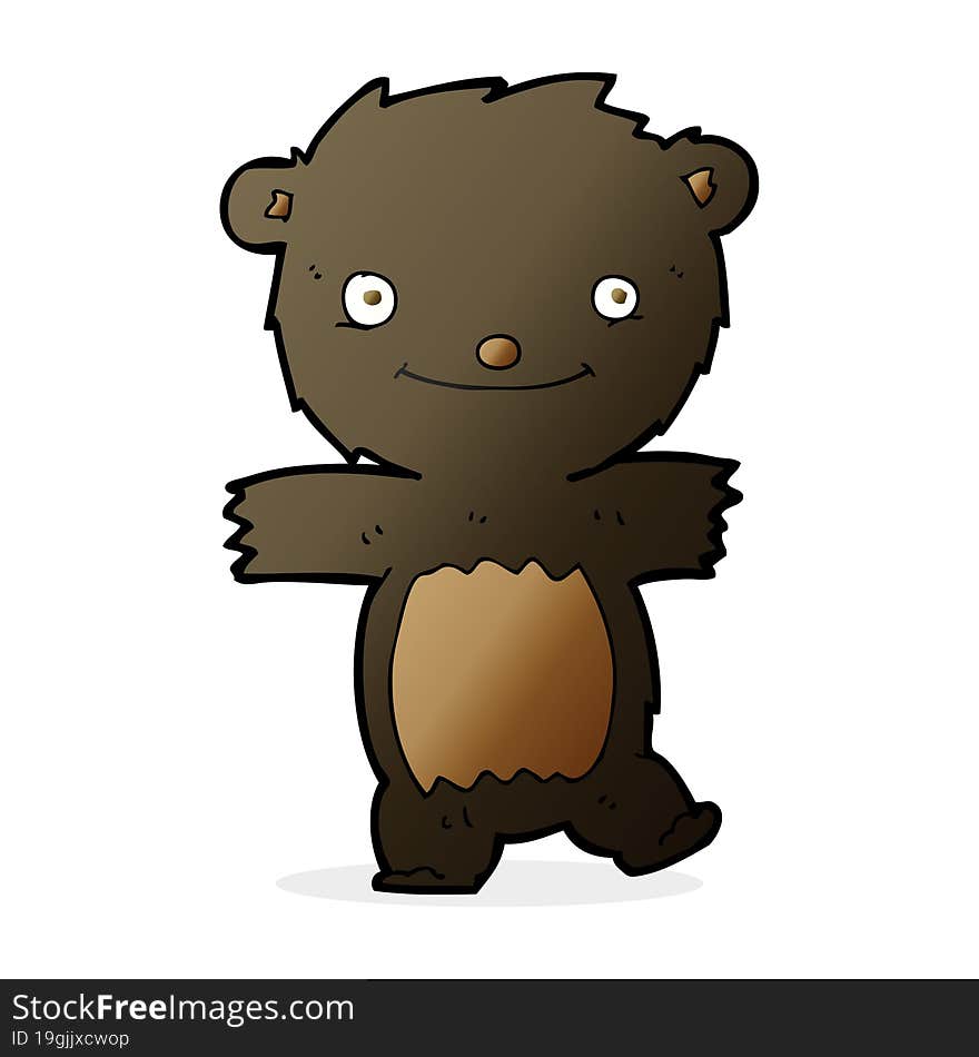 cartoon black bear cub