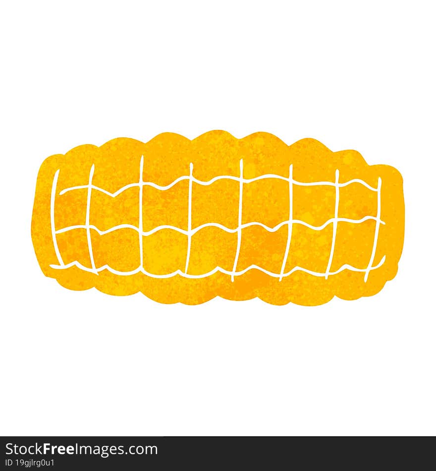 retro cartoon corn cob