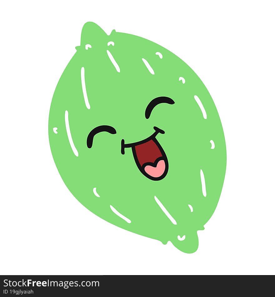 cartoon of a happy lemon