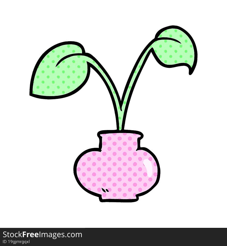 cartoon house plant. cartoon house plant